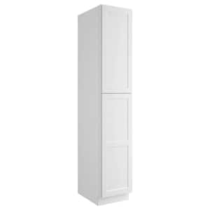 18-in W X 24-in D X 96-in H in Shaker White Plywood Ready to Assemble Floor Wall Pantry Kitchen Cabinet