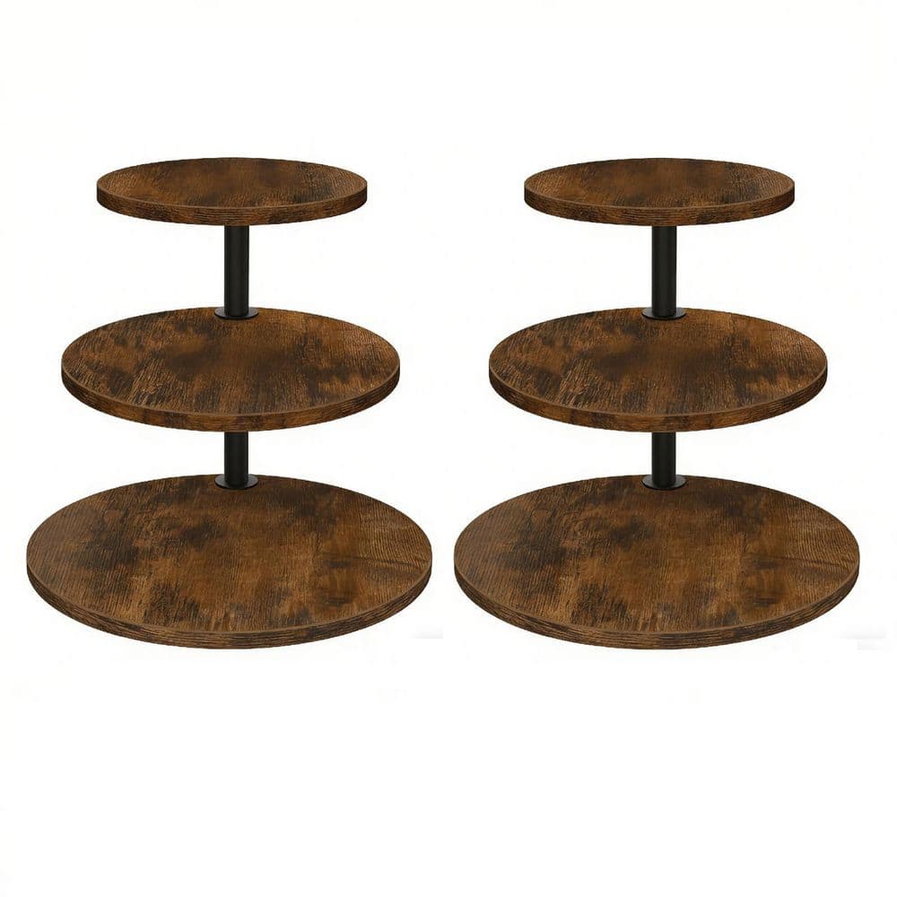 2-Pack 3-Tier Brown Wood Cupcake Stand for 50 Cupcakes, Round Cupcake Holder for Wedding Birthday Baby Shower Tea Party price history on PriceWatchPro