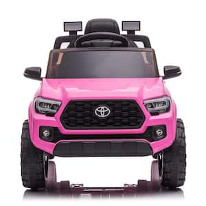 10.2 in. 12V Powered Kids Electric Ride on Car with Remote Control, Music and LED Headlights, Pink