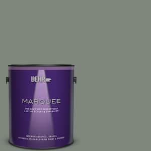 BEHR PREMIUM PLUS 1 gal. #400D-4 Corn Husk Green Flat Low Odor Interior  Paint & Primer 140001 - The Home Depot