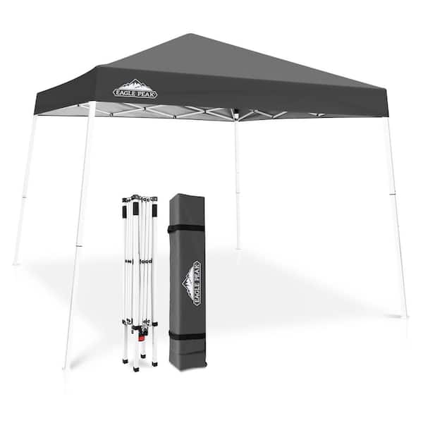 EAGLE PEAK 10 ft. W x 10 ft. D Slant Leg Pop-Up Canopy Tent