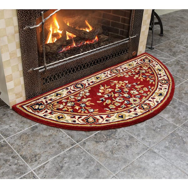 Goods of the Woods 48 x 27 Inch Cottage Half Round Hearth Rug
