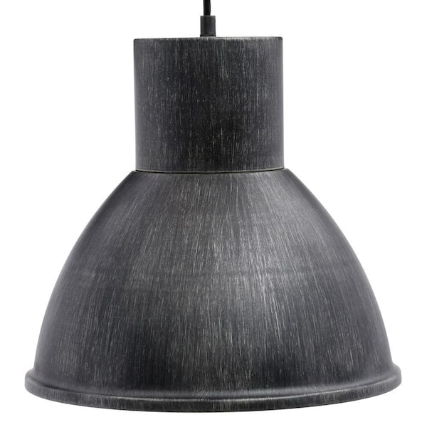 Generation Lighting - Division Street 15 in. W. 1-Light Weathered Gray Hanging Pendant
