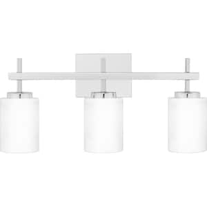 Wilburn 22 in. 3-Light Polished Chrome LED Vanity Light