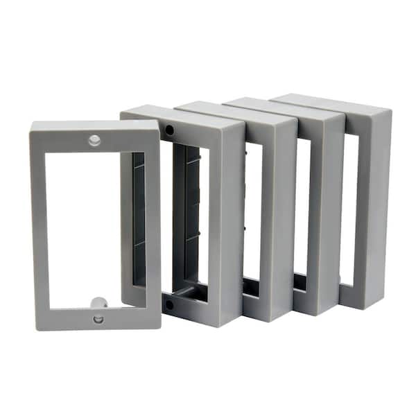 ReceptXtenders 1-Gang 3/4 in. Electrical Receptacle Box Extension Ring 5-Pack