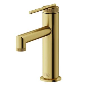 Sterling Single Handle Single-Hole Bathroom Faucet in Matte Brushed Gold