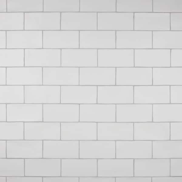 Merola Tile Chester Matte Bianco 3 in. x 6 in. Ceramic Wall Tile (5.72 sq. ft./Case)