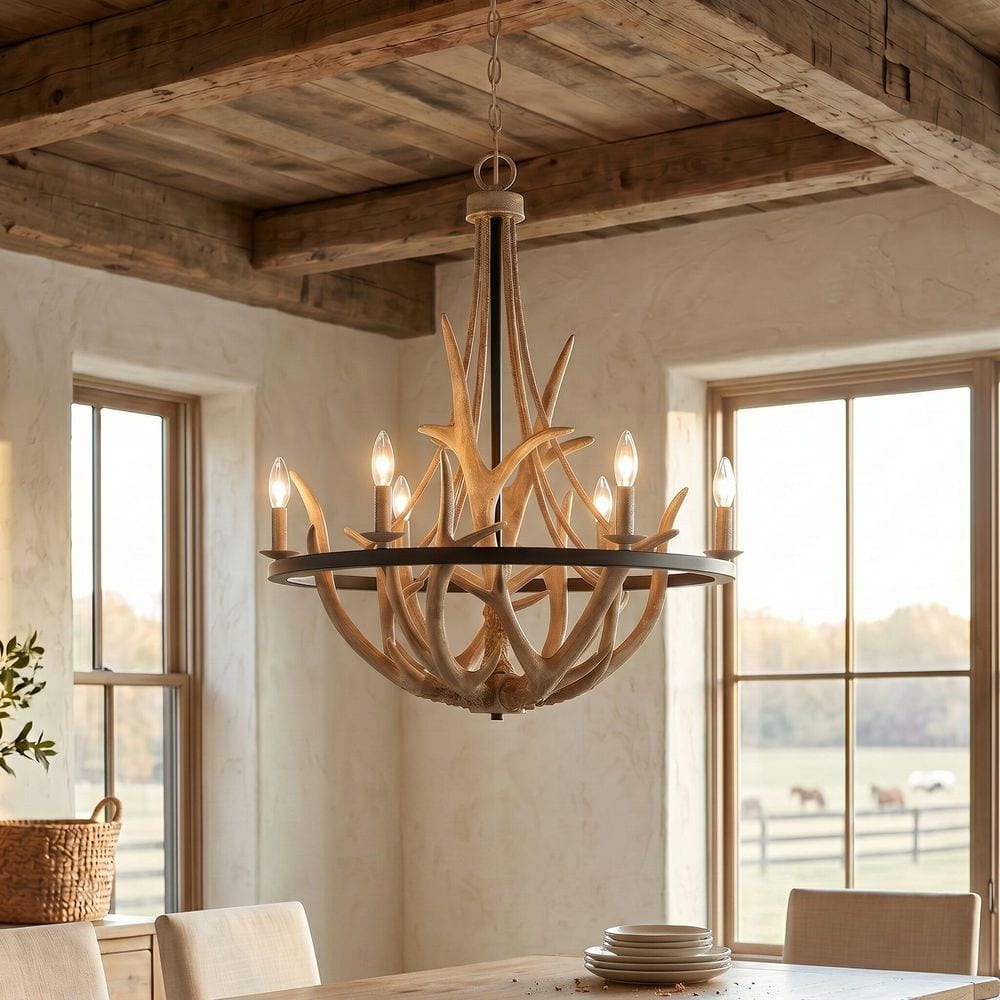 Quoizel Journey 6-Light Earth Black Bowl-Style Chandelier JR5006EK