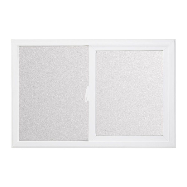 JELD-WEN 23.5 in. x 23.5 in. Premium Atlantic White Vinyl Left-Handed Sliding Window with Fiberglass Mesh Screen