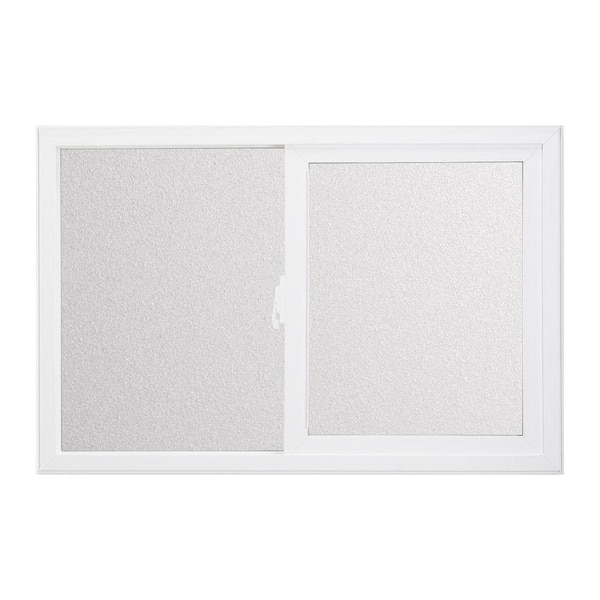 JELD-WEN 23.5 in. x 23.5 in. V-2500 Series White Vinyl Left-Handed Sliding Window with Fiberglass Mesh Screen