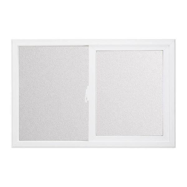 JELD-WEN Horizontal Sliding Vinyl Windows, 36 in. x 12 in., White, with LowE Tempered Glass and Screen-DISCONTINUED