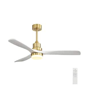 AuraVista 52 in. Indoor Gold Ceiling Fan with LED Light Bulbs and Remote Control