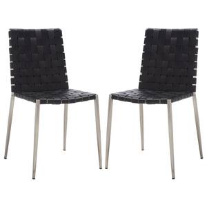 Rayne Black/Silver 18 in. Metal Dining Chair (Set of 2)