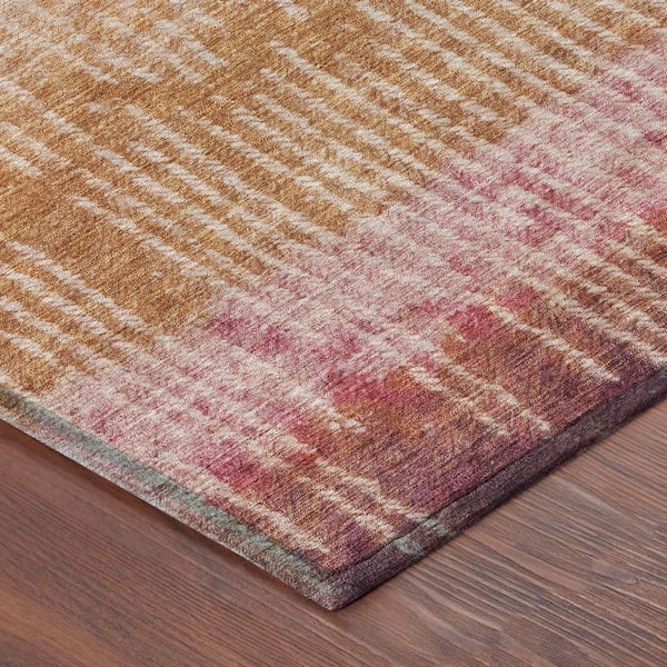 Chantille Machine Washable Indoor/Outdoor Abstract ACN2811 Orange 10 ft. x 14 ft. Area Rug