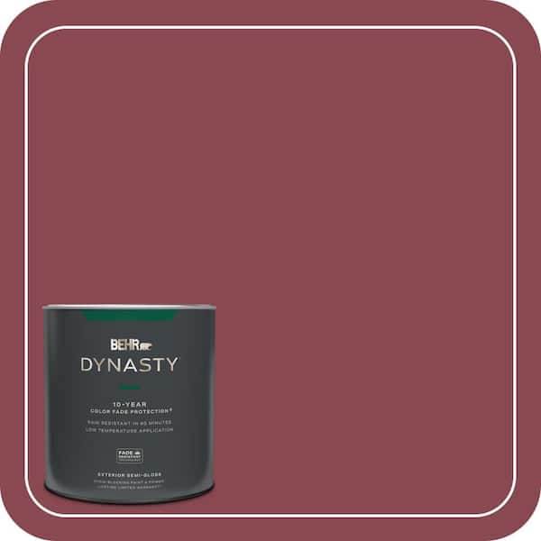 BEHR DYNASTY 1 qt. #ICC-83 Currant Jam Semi-Gloss Exterior Stain-Blocking Paint & Primer