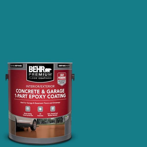 1 gal. #PPU13-01 Caribe Self-Priming 1-Part Epoxy Satin Interior/Exterior Concrete and Garage Floor Paint