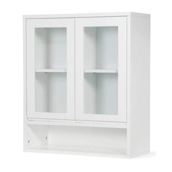 Home Decorators Collection Gillinger 24 in. W x 10 in. D x 28 in. H Bathroom  Storage Wall Cabinet in White 1906WC-24-201 - The Home Depot