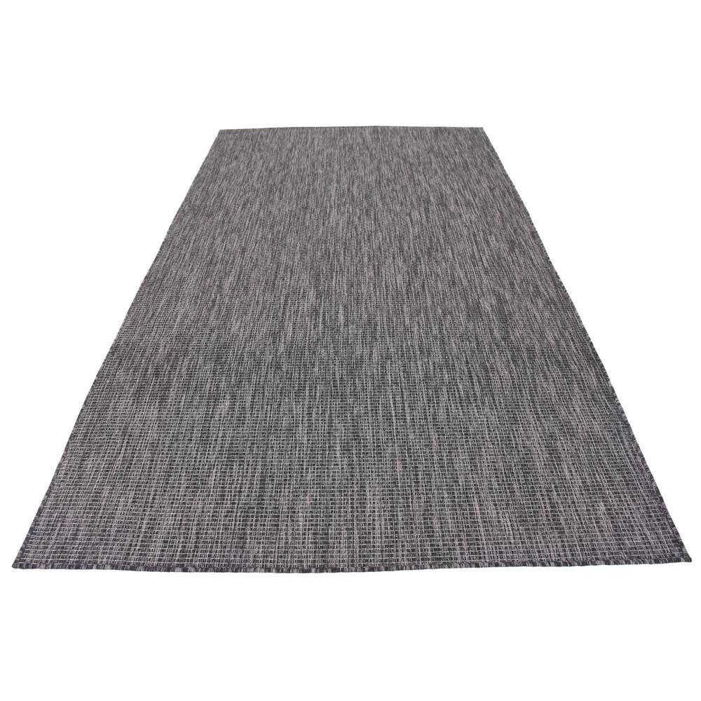 Black Rectangular Flatweave Outdoor Area Rug