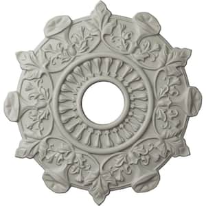 17-1/2 in. x 4 in. I.D. x 1 in. Preston Urethane Ceiling Medallion (Fits Canopies upto 4 in.), Pot of Cream