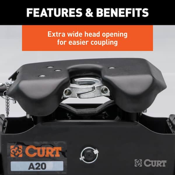 CURT A20 5th Wheel Hitch with Ford Puck System Roller