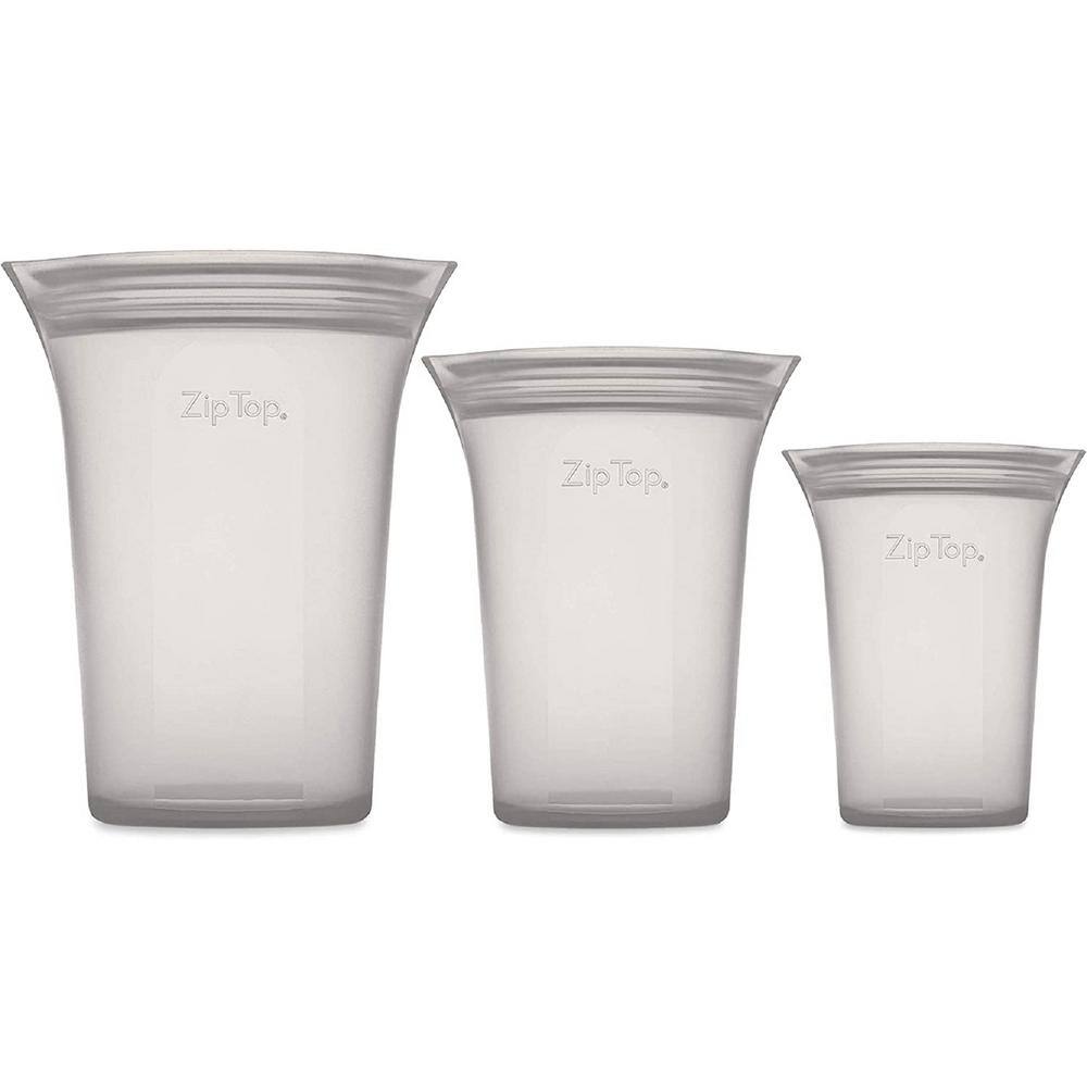 Gray BPA-Free Silicone Reusable Food Storage Container Set