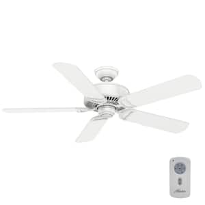 Panama DC 54 in. Indoor Snow White Ceiling Fan with Remote For Bedrooms