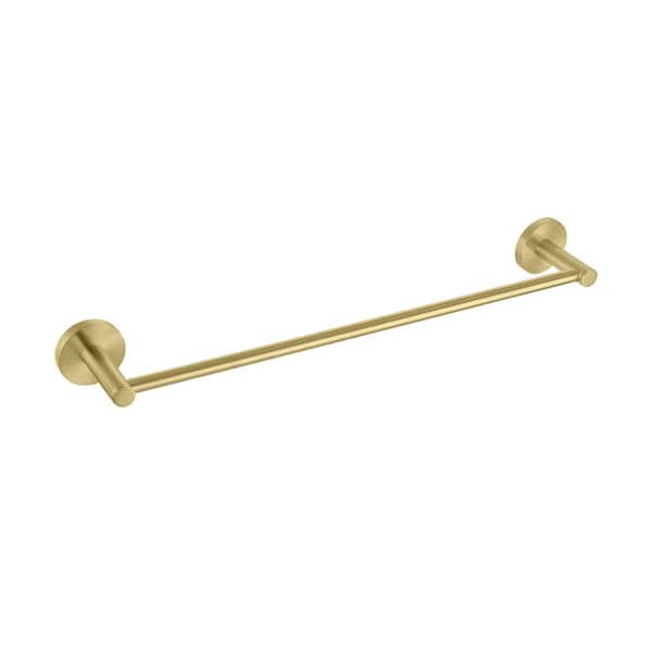 Bathroom Accessories 17.68 in. Wall Mounted Towel Bar in Brushed Gold