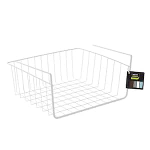 Undershelf Storage Basket Small 12 x 5.5 in. - White