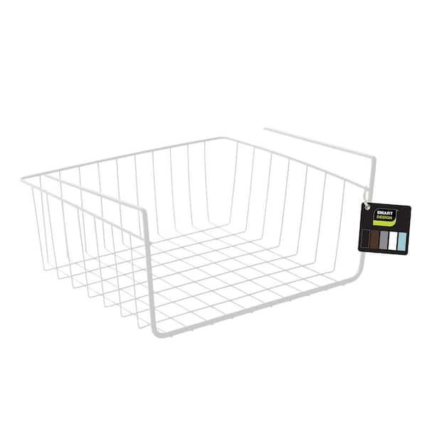 Smart Design Undershelf Storage Basket - Small - 12 x 5.5 inch - White