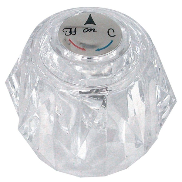 DANCO Knob Handle in Clear for Delta Tub and Shower Faucets