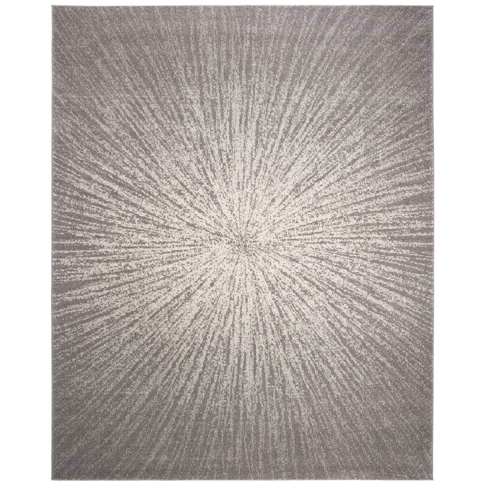 9' x 12' SAFAVIEH Evoke Vana Abstract Sunburst Area Rug Dark Grey/Ivory ...
