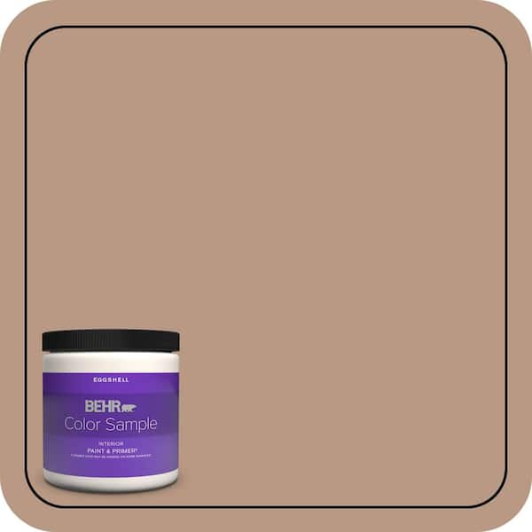 BEHR PREMIUM PLUS 8 oz. #250F-4 Stone Brown Eggshell Enamel Interior Paint & Primer Color Sample