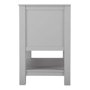 Gazette 31 in. W x 22 in. D x 35 in. H Single Sink Freestanding Bath Vanity in Gray with Ice Storm Engineered Stone Top
