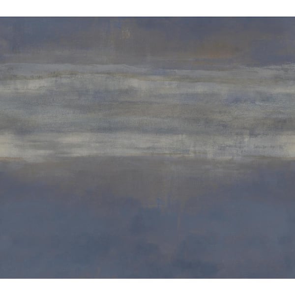 Unbranded Serene Reflection Navy Matte Paper Non-Pasted Wallpaper