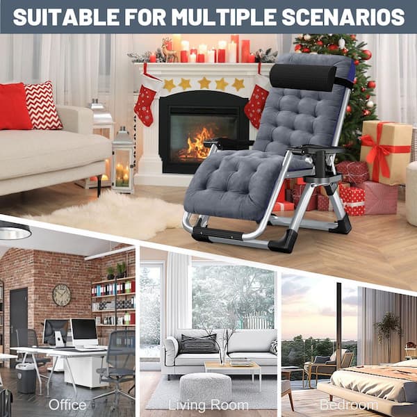 BOZTIY Folding Zero Gravity Chair Metal Recliner Outdoor