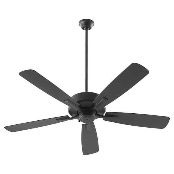 quorum Ovation 52 in. 5-Blades Matte Black Wet Ceiling Fan