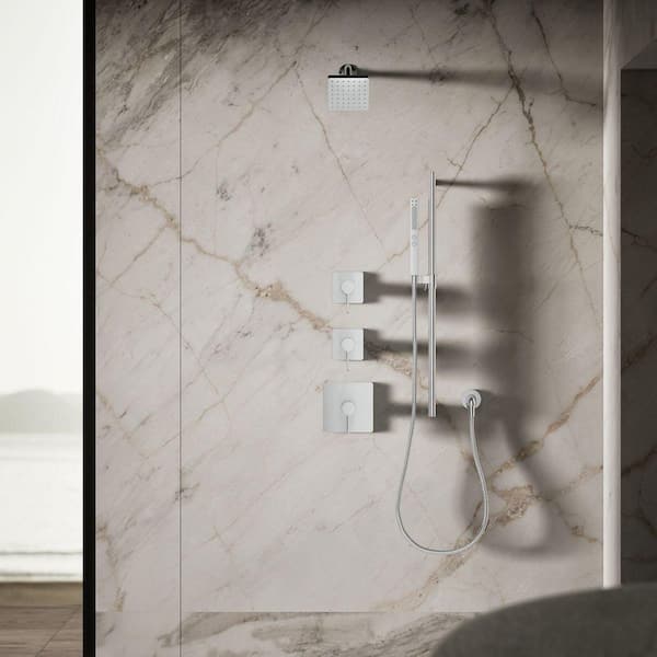KOHLER Parallel 1-Spray Patterns 5 in. Wall Mount Fixed Shower