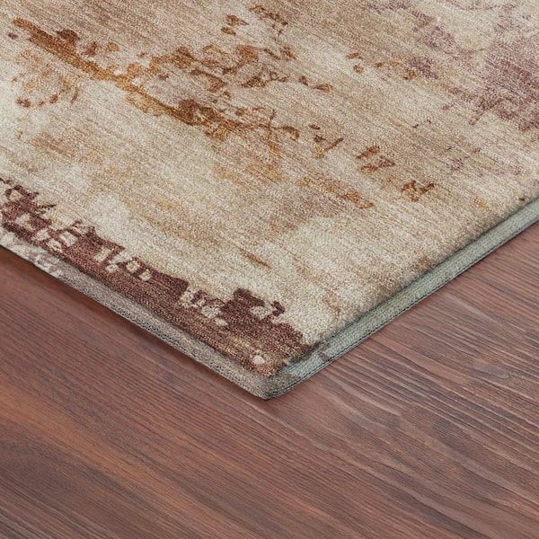 Mayfield Premium Machine Washable Abstract AMF2372 Paprika 2 ft. x 3 ft. Accent Rug