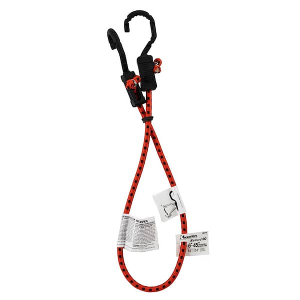 Keeper 30 in. Orange ZipCord Bungee Cord with Hooks