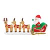 Home Accents Holiday 5 ft. LED 2 Dogs in Sleigh Inflatable 23GM82224 - The  Home Depot