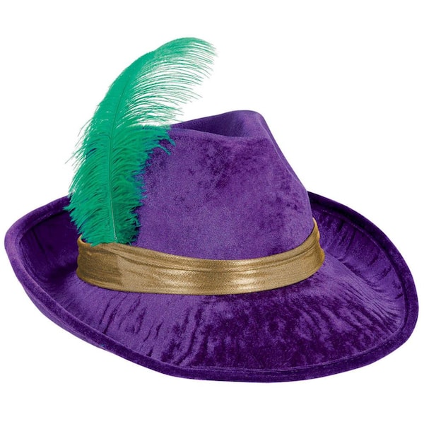 Amscan Purple Pimp Mardi Gras Fedora (2-Pack)