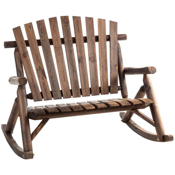 Log rocking chair on sale home depot