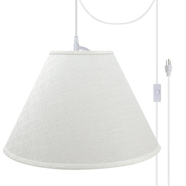 Aspen Creative Corporation 2-Light White Plug-In Swag Pendant with