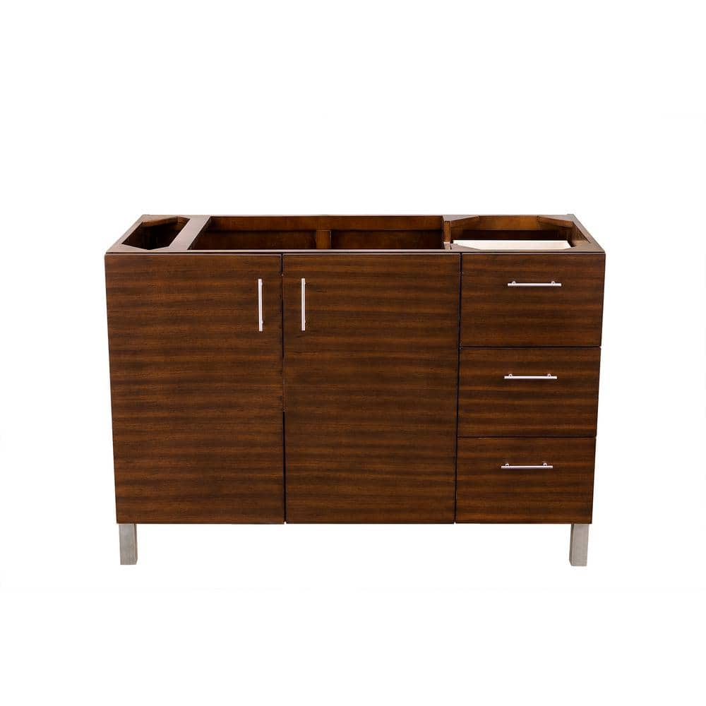 Metropolitan 48 in. W x 22.5 in. D x 32.8 in. H Single Bath Vanity CabinetWithout Top in American Walnut -  James Martin Vanities, 850-V48-AWT