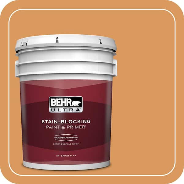 BEHR ULTRA 5 gal. #M240-6 Stunning Gold Extra Durable Flat Interior Paint & Primer
