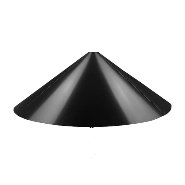 Phewnyzo Big  and  Wide 19 in. Non-Electric Squirrel Baffle for Bird Feeder in Black