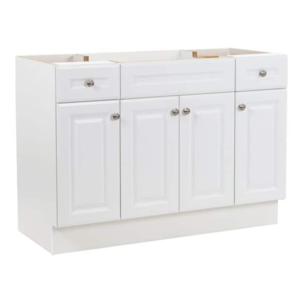 Glensford 48 in. W x 22 in. D x 34 in. H Bath Vanity Cabinet without Top in White