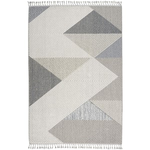 Paxton Grey/Slate 4 ft. x 6 ft. Geometric Contemporary Area Rug