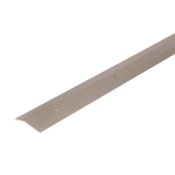 2 in. x 144 in. Pewter Aluminum Carpet Trim Transition Strip Hammered