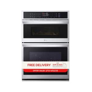 6.4 cu. ft. Smart Combi Wall Oven with True Convection, InstaView, Air Fry Steam Sous Vide in PrintProof Stainless Steel